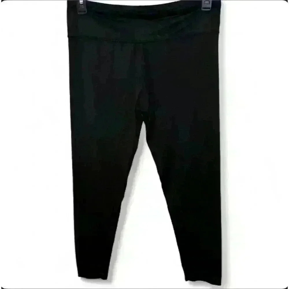 Cuddl Duds Women's Black Leggings Size Medium Tummy Control Slim Leg